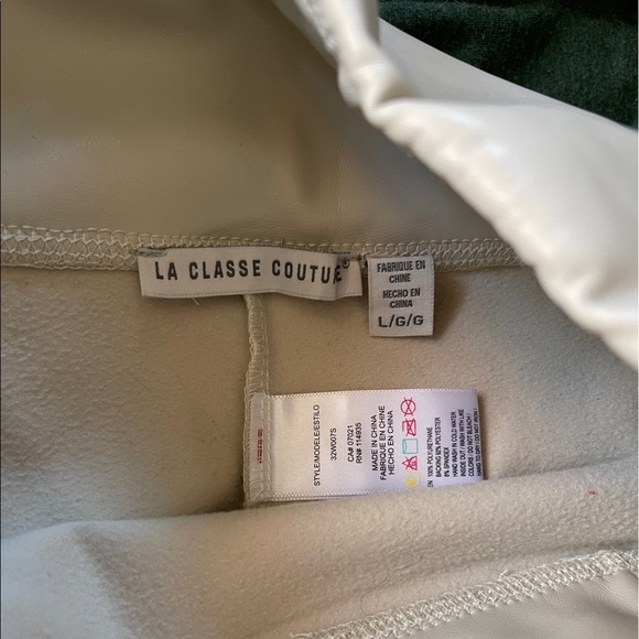 Simon’s Light Beige Faux Leather Sz L - Picture 7 of 7